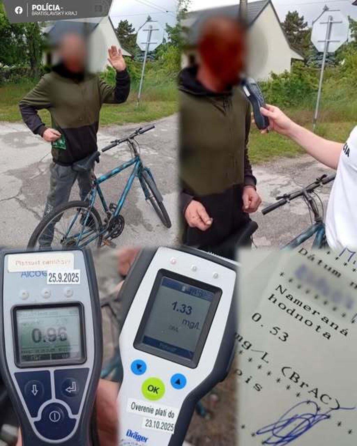 Cyklista za tri mesiace nafukal trikrat naposledy skoro tri promile