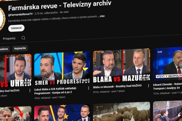 YouTube kanal kradol obsah farmarskej relacie STVR
