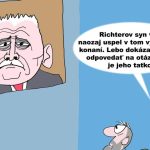 Karikatura dna Aky otec taky syn