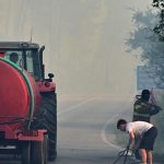 Lesny poziar na grieckom ostrove Skyros ohrozil obydlene oblasti